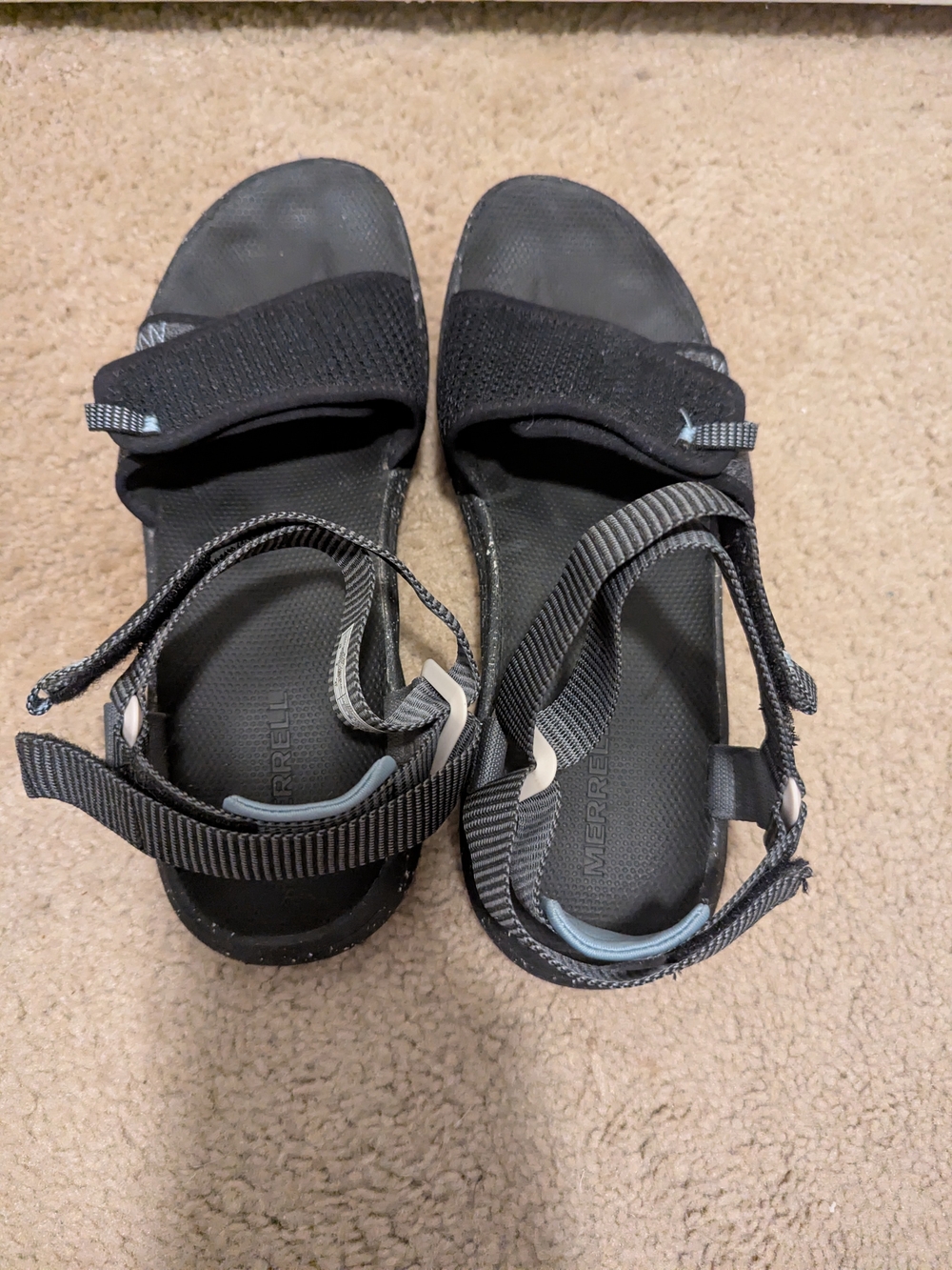 Merrell Bravada Backstrap Black Sport Hiking Sandals Size 10
